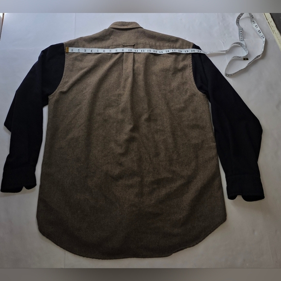 Faconnable Grey Wool Blend Shirt With Blue Striped Med, Men’s - Picture 7 of 11